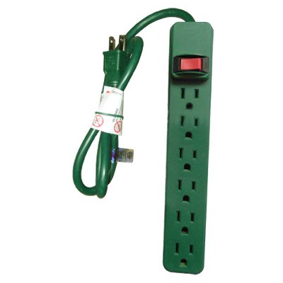 Master Electrician 6 Out Green Power Strip