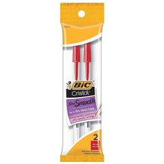 Bic Cristal Xtra Smooth Red Ink Ball Pens 2ct