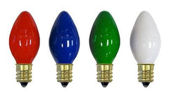 Holiday Wonderland Ceramic Multicolor Replacement C9 Bulbs 4ct