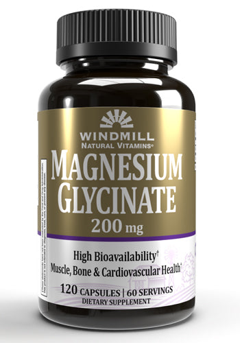 Windmill Natural Vitamins Magnesium Glycinate 200mg (120 capsules)