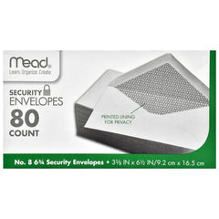 Mead No. 6 3/4 Security Envelopes- 80 Count