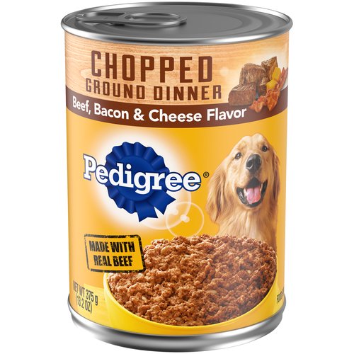 Pedigree Chopped Ground Dinner Beef, Bacon & Cheese Flavor 13.2oz