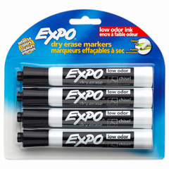 Expo Dry Erase Markers Black 4pk