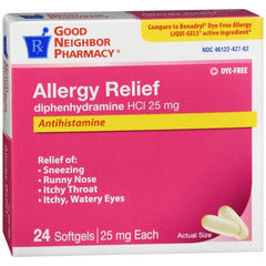 Good Neighbor Pharmacy Allergy Relief Dye-Free Good 25mg (25 softgels)