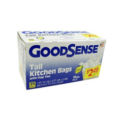 GoodSense Tall Kitchen Bags w/ Flap Ties 13Gal (25ct)