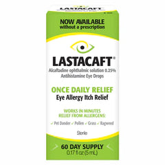 Lastacaft Eye Allergy Itch Relief Drops 60 Day Supply 0.17fl oz