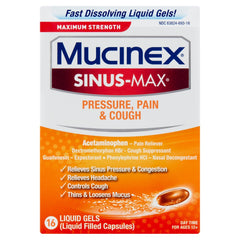Mucinex Sinus-Max Pressure, Pain & Cough (16 liquid gels)