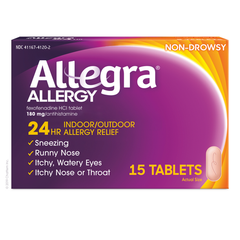 Allegra Allergy Fexofenadine 180mg 24H (15 tablets)