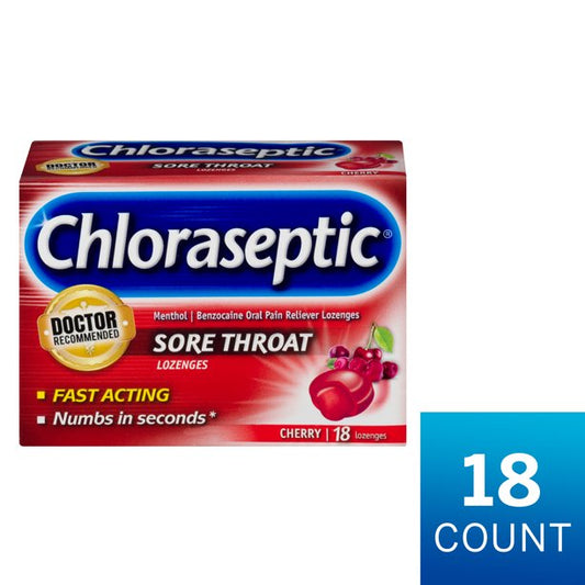 Chloraseptic Sore Throat Cherry 18 lozenges
