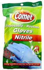 Comet Nitrile Disposable-Reusable Gloves 10ct