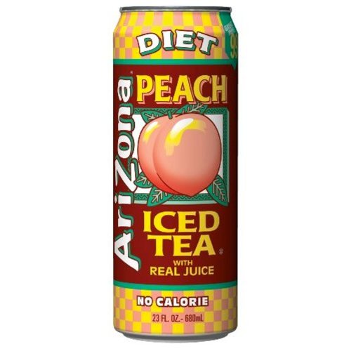 Arizona Can Diet Iced Tea with Peach Flavor 23fl oz