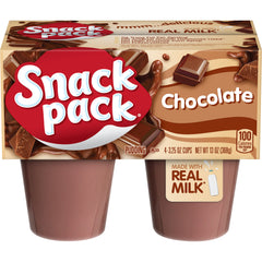 Snack Pack Chocolate 4-3.25oz cups
