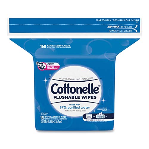 Cottonelle Flushable Wipes Refill Pack 168ct