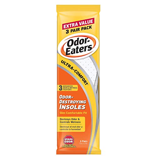 Odor-Eaters Ultra-Comfort Odor-Destroying Insoles Extra Value 3 Pair Pack