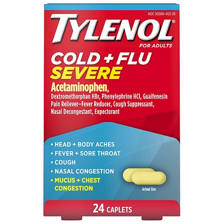 Tylenol Cold+Flu Severe Caplets 24count
