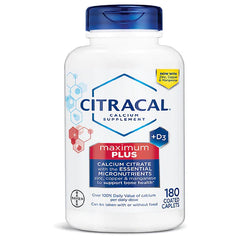 Citracal Maximum Plus Calcium Supplement +D3 (180 coated caplets)