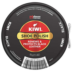 KIWI Shoe Polish Black Tin, 1.125 oz