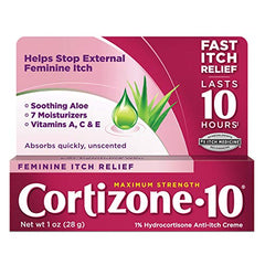 Cortizone-10 Feminine Itch Relief Maximum Strength 1% Cream 28 Gm