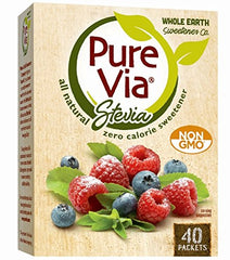 Pure Via Stevia All Natural Zero Calorie Sweetener 40 packets