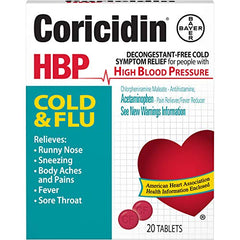 Coricidin HBP Cold & Flu (20 tablets)