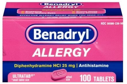 Benadryl Allergy 25mg Ultratabs (100 tablets)