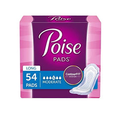Poise Pads Moderate Long  54CT