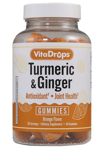 Vitadrops Turmeric & Ginger Gummies Orange Flavor 60ct