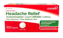 Leader Extra Strength Headache Relief 100 Caplets