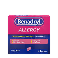 Benadryl Allergy 25mg Ultratabs (48 tablets)