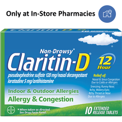 Claritin-d 12hr Alg 120-5 Tabs 10ea
