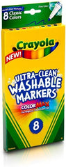 Crayola Fine Line Washable Markers 8 Count