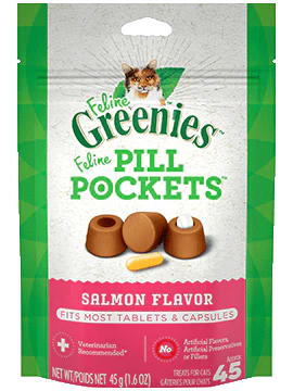 Greenies Feline Pill Pockets Salmon Flavor Approx.45 (1.6oz)
