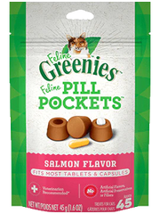 Greenies Feline Pill Pockets Salmon Flavor Approx.45 (1.6oz)