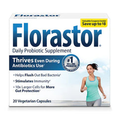 Florastor Daily Probiotic Supplement (20 vegetarian capsules)