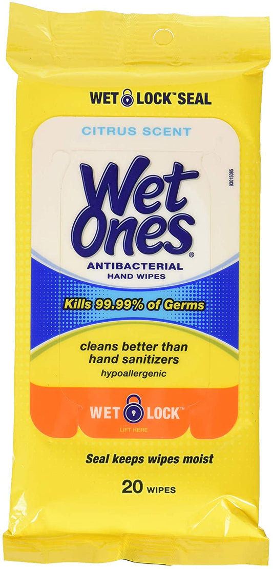 Wet Ones Antibacterial Tropical Splash Hand Wipes 20 ct.