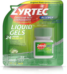 Zyrtec Allergy 24H Cetirizine HCI 10mg Liquid Gel Capsules 25count