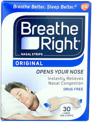 Breathe Right Strips Clear Large 30count