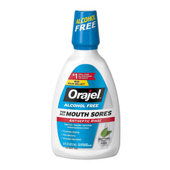 Orajel Alcohol Free Antiseptic Rinse for All Mouth Sores 16fl oz