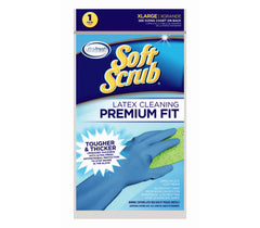 Soft Scrub Latex Cleaning Premium Fit Gloves Blue 1pair X-Large