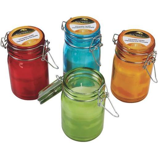 Sierra Mason Jar Citronella Candle 1-Wick 5.6oz (assorted colors)