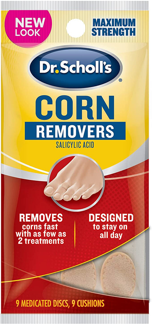 Dr. Scholl's Corn Removers w/ Salicylic Acid 9 Medicated Discs, 9 Cushions