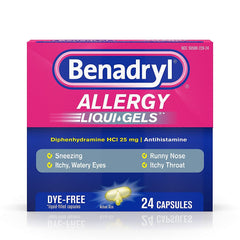 Benadryl Allergy Dye-Free Liqu-Gels 25mg (24 capsules)