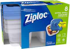 Ziploc Extra Small Square Containers 8ct