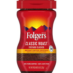 Folgers Classic Roast Instant Coffee Crystals 8oz