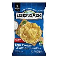 Deep River Sour Cream & Onion Flavored Kettle Cooked Potato Chips 5oz