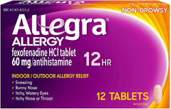 Allegra Allergy Fexofenadine 60mg 12H (12 tablets)