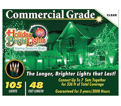 Holiday Bright Lights Clear Commercial Grade LED Lights 48ft
