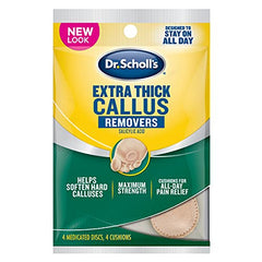Dr. Scholl's Extra Thick Callus Removers Salicylic Acid 4 Medicated Discs