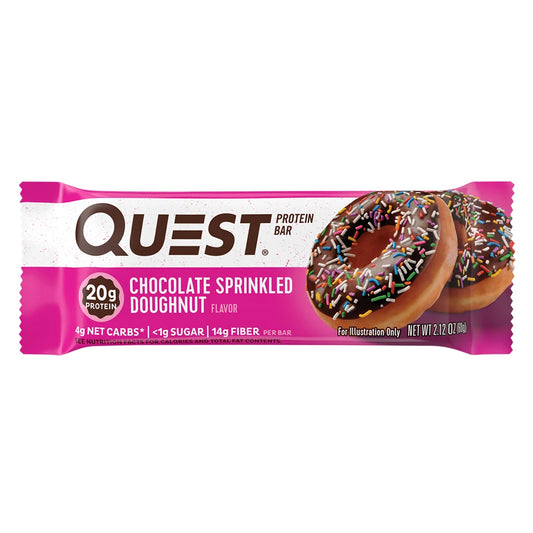 Quest Chocolate Sprinkled Doughnut Protein Bar 2.12oz