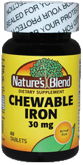 Nature's Blend Chewable Iron 30mg (60 tablets)